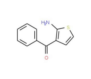 (2-aminothien-3-yl)(phenyl)methanone (CAS 21582-44-5) - chemical structure image