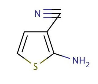2-Aminothiophene-3-carbonitrile (CAS 4651-82-5) - chemical structure image