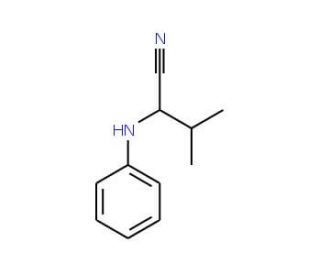 2-anilino-3-methylbutanenitrile (CAS 117874-96-1) - chemical structure image