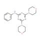 2-Anilino-4,6-di(4-morpholinyl)-1,3,5-triazine (CAS 93438-27-8) - chemical structure image