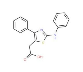 (2-anilino-4-phenyl-1,3-thiazol-5-yl)acetic acid - chemical structure image