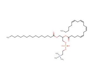 2-Arachidonoyl-1-palmitoyl-sn-glycero-3-phosphocholine (CAS 35418-58-7) - chemical structure image