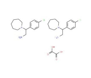 2-Azepan-1-yl-2-(4-chloro-phenyl)-ethylaminehemioxalate - chemical structure image