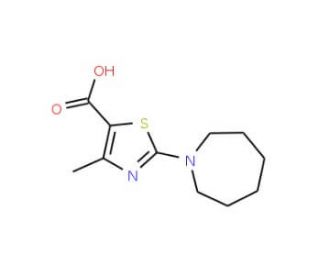 2-azepan-1-yl-4-methyl-1,3-thiazole-5-carboxylic acid - chemical structure image