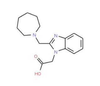 (2-Azepan-1-ylmethyl-benzoimidazol-1-yl)-acetic acid - chemical structure image