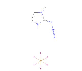 2-Azido-1,3-dimethylimidazolinium Hexafluorophosphate (CAS 1266134-54-6) - chemical structure image