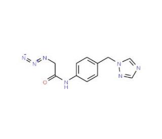 2-azido-N-[4-(1H-1,2,4-triazol-1-ylmethyl)phenyl]acetamide - chemical structure image