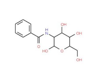 2-Benzamido-2-deoxy-D-glucopyranose (CAS 61949-16-4) - chemical structure image