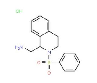 [2-(benzenesulfonyl)-1,2,3,4-tetrahydroisoquinolin-1-yl]methanamine hydrochloride - chemical structure image