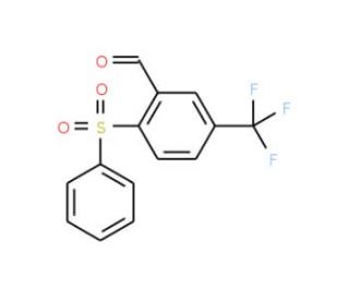 2-Benzenesulfonyl-5-(trifluoromethyl)benzaldehyde - chemical structure image