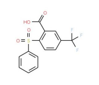 2-Benzenesulfonyl-5-(trifluoromethyl)benzoic acid - chemical structure image