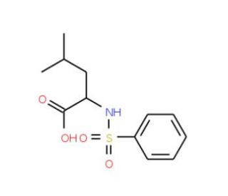 2-Benzenesulfonylamino-4-methyl-pentanoic acid - chemical structure image