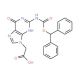 (2-Benzhydryloxycarbonylamino-6-oxo-1,6-dihydro-purin-9-yl)-acetic acid (CAS 169287-79-0) - chemical structure image
