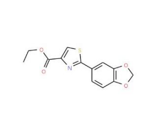 2-Benzo[1,3]dioxol-5-yl-thiazole-4-carboxylic acid ethyl ester (CAS 248249-53-8) - chemical structure image