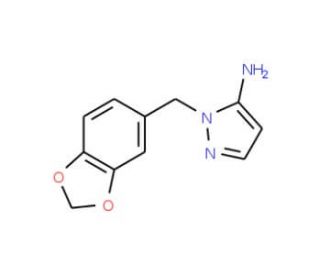2-Benzo[1,3]dioxol-5-ylmethyl-2H-pyrazol-3-ylamine - chemical structure image