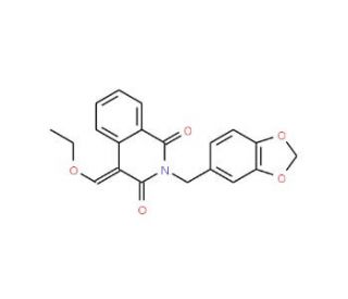 2-Benzo[1,3]dioxol-5-ylmethyl-4-ethoxymethylene-4H-isoquinoline-1,3-dione - chemical structure image