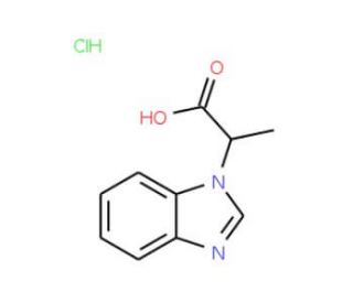 2-Benzoimidazol-1-yl-propionic acid hydrochloride - chemical structure image