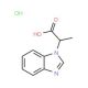 2-Benzoimidazol-1-yl-propionic acid hydrochloride - chemical structure image