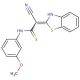 2-Benzothiazol-2-yl-3-mercapto-3-(3-methoxy-phenylamino)-acrylonitrile - chemical structure image