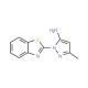 2-Benzothiazol-2-yl-5-methyl-2H-pyrazol-3-ylamine (CAS 99845-70-2) - chemical structure image
