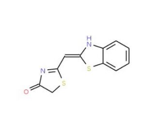 2-Benzothiazol-2-ylmethylene-thiazolidin-4-one - chemical structure image
