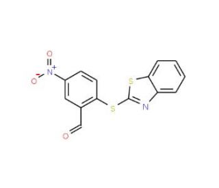 2-(Benzothiazol-2-ylsulfanyl)-5-nitro-benzaldehyde - chemical structure image