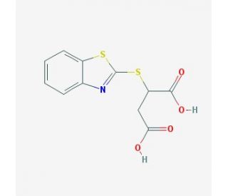 (2-Benzothiazolylthio)butanedioic acid (CAS 95154-01-1) - chemical structure image
