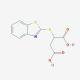 (2-Benzothiazolylthio)butanedioic acid (CAS 95154-01-1) - chemical structure image