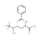 2-(benzoylamino)-6,6,6-trifluoro-5-hydroxyhexanoic acid - chemical structure image