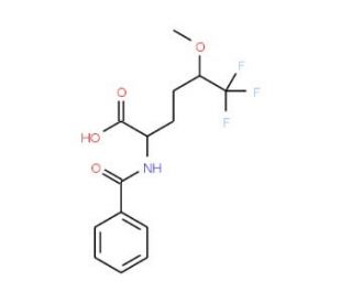 2-(benzoylamino)-6,6,6-trifluoro-5-methoxyhexanoic acid - chemical structure image