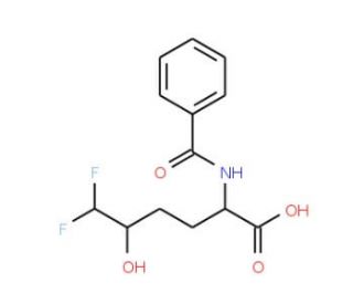 2-(benzoylamino)-6,6-difluoro-5-hydroxyhexanoic acid - chemical structure image