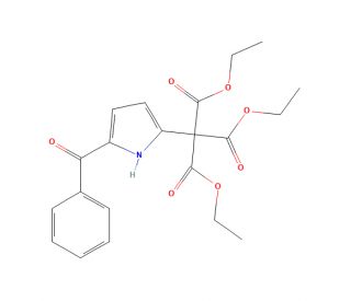 2-Benzoylpyrrole Methanetricarboxylic Acid 1,1,1-Triethyl Ester (CAS 136116-84-2) - chemical structure image