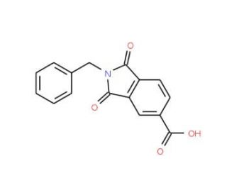 2-benzyl-1,3-dioxoisoindoline-5-carboxylic acid (CAS 67822-75-7) - chemical structure image