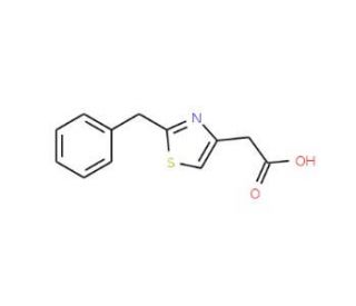 (2-benzyl-1,3-thiazol-4-yl)acetic acid (CAS 16441-28-4) - chemical structure image