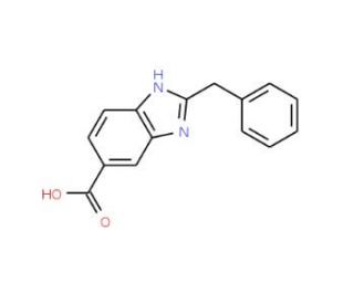 2-Benzyl-1H-benzoimidazole-5-carboxylic acid (CAS 208118-13-2) - chemical structure image