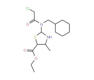 2-[Benzyl-(2-chloro-acetyl)-amino]-4-methyl-thiazole-5-carboxylic acid ethyl ester - chemical structure image