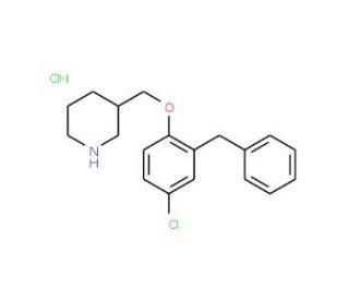 2-Benzyl-4-chlorophenyl 3-piperidinylmethyl etherhydrochloride - chemical structure image