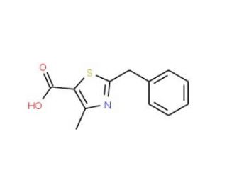2-Benzyl-4-methyl-thiazole-5-carboxylic acid (CAS 876715-98-9) - chemical structure image