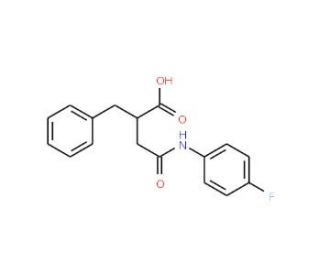 2-Benzyl-N-(4-fluoro-phenyl)-succinamic acid (CAS 332849-44-2) - chemical structure image