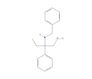 2-Benzylamino-2-phenylbutanol (CAS 1178412-63-9) - chemical structure image