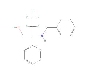 2-Benzylamino-2-phenylbutanol-d5 (CAS 1246818-61-0) - chemical structure image