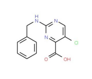 2-(benzylamino)-5-chloropyrimidine-4-carboxylic acid - chemical structure image