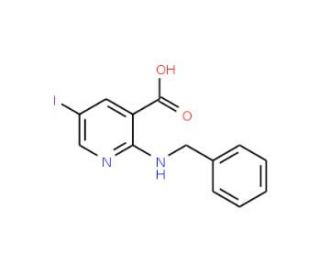 2-(Benzylamino)-5-iodonicotinic acid - chemical structure image