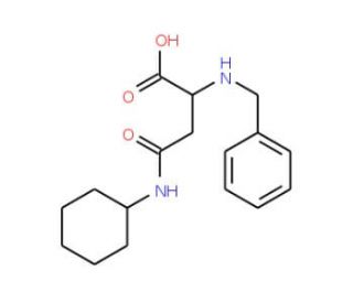2-Benzylamino-N-cyclohexyl-succinamic acid (CAS 107328-14-3) - chemical structure image