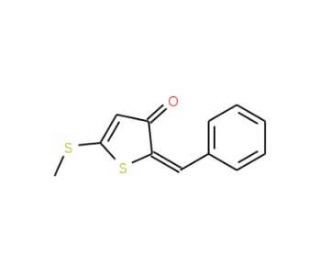 2-Benzylidene-5-(methylthio)thiophen-3(2H)-one (CAS 113544-20-0) - chemical structure image