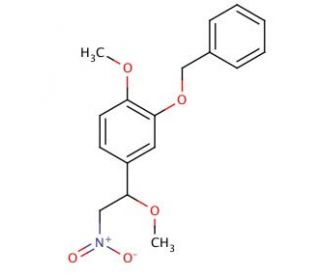 2-Benzyloxy-1-methoxy-4-(1-methoxy-2-nitroethyl)benzene - chemical structure image