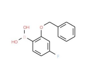 2-Benzyloxy-4-fluorobenzeneboronic acid (CAS 848779-87-3) - chemical structure image