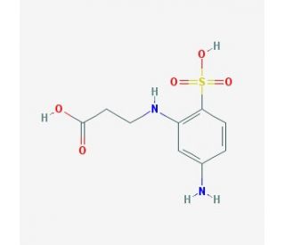 2-beta-Carboxyethylamino-4-aminobenzenesulfonic acid (CAS 334757-72-1) - chemical structure image