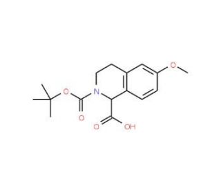 2-Boc-6-methoxy-3,4-dihydro-1H-isoquinoline-1-carboxylic acid (CAS 499139-27-4) - chemical structure image