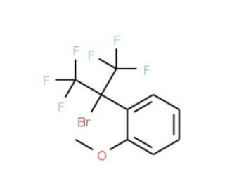 2-Bromo-1,1,1,3,3,3-hexafluoro-2-(2-methoxyphenyl)propane (CAS 70430-22-7) - chemical structure image